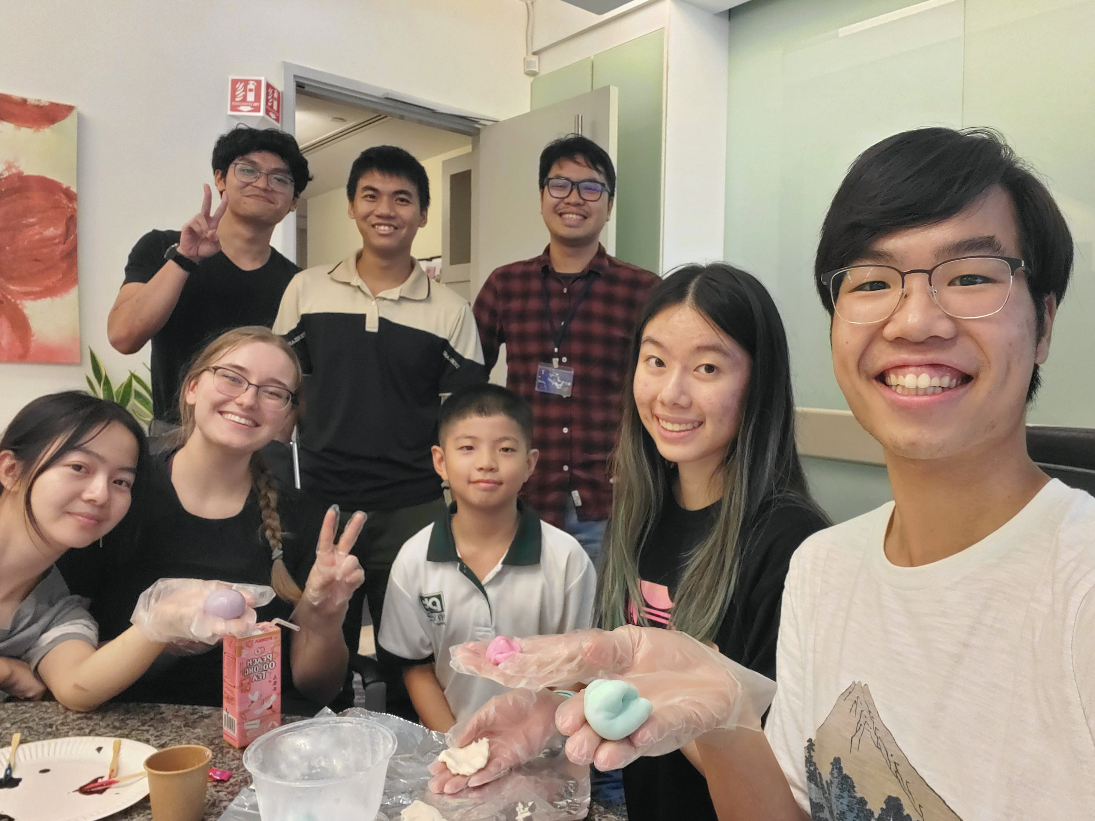 Snapshot of mooncake making with other intern friends during the Mid-Autumn Festival event at the Genome Institute of Singapore.