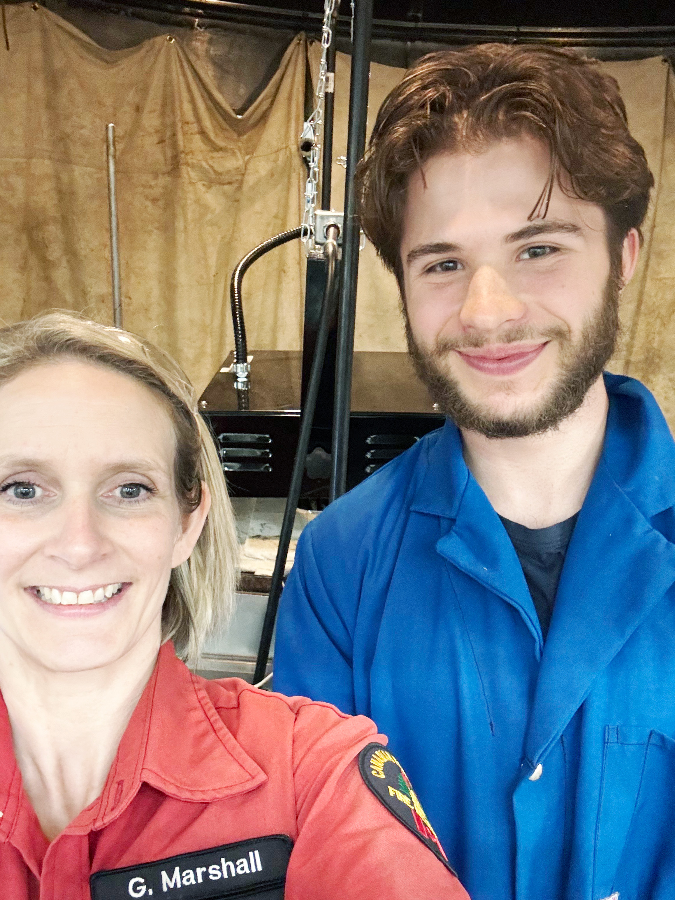 UBC Science Co-op student Markus Hanson smiles with a colleague.