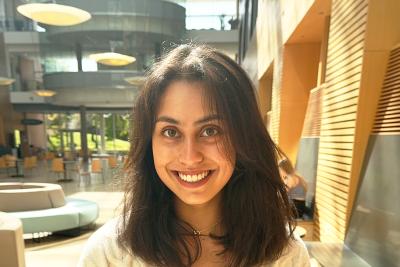 UBC Science Co-op student Riya Gandhi smiles at the camera.